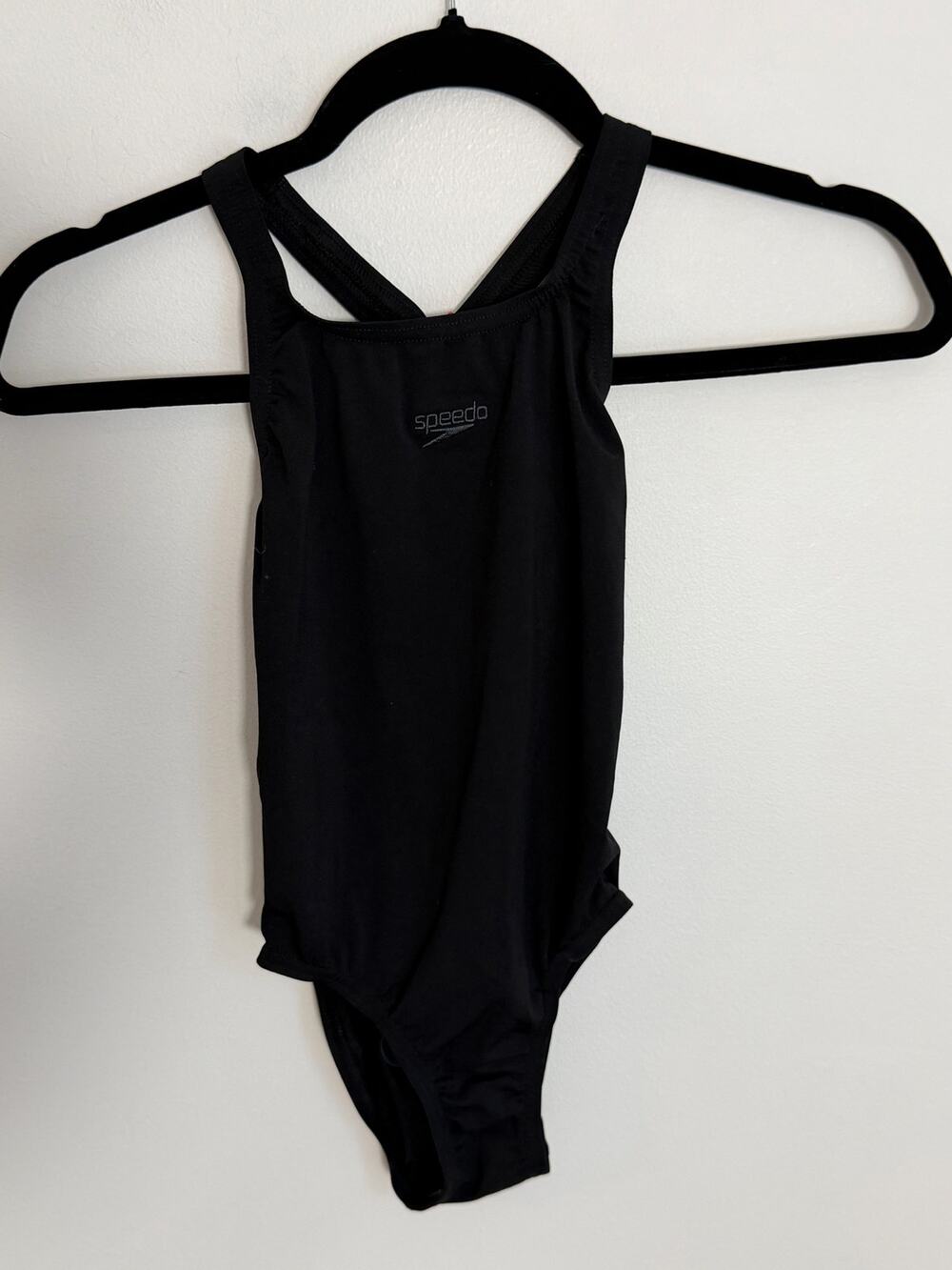 Speedo Black One Piece Endurance Swimsuit NWT‎ size 7/8